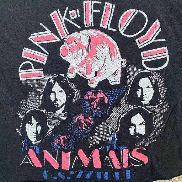DAYDREAMER Pink Floyd Animals 1977‎ US Tour Graphic Tee T Shirt Size S CROPPED - Picture 2 of 8